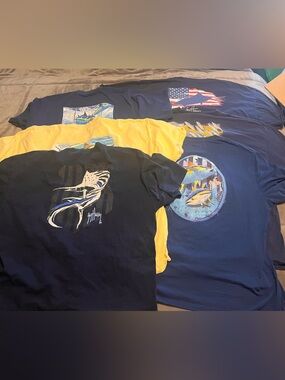 6 Guy Harvey fishing shirts size 3X